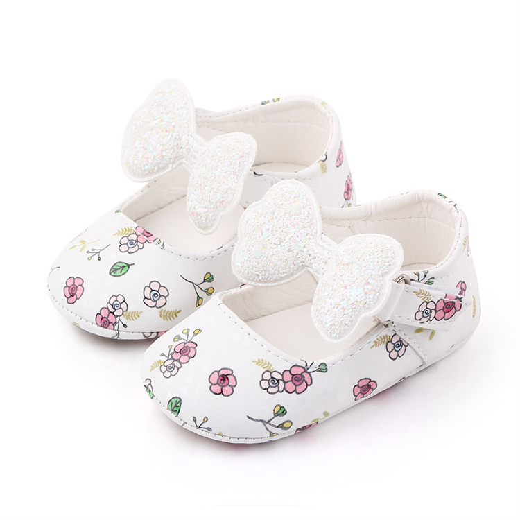 OEM Flower print bow baby casual kids shoes