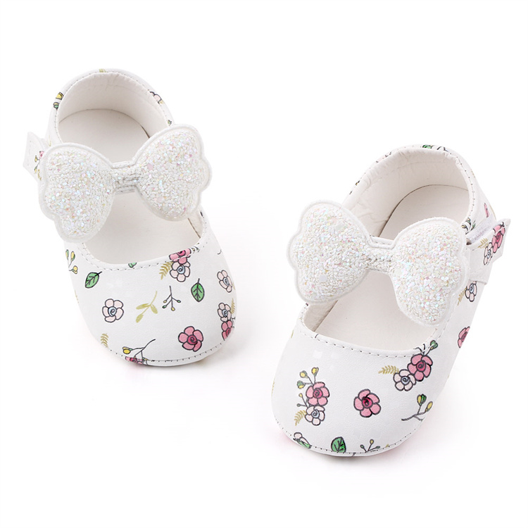 OEM Flower print bow baby casual kids shoes