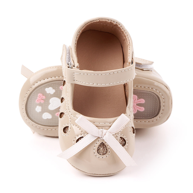 OEM Baby kids shoes leather TPR sole non-slip