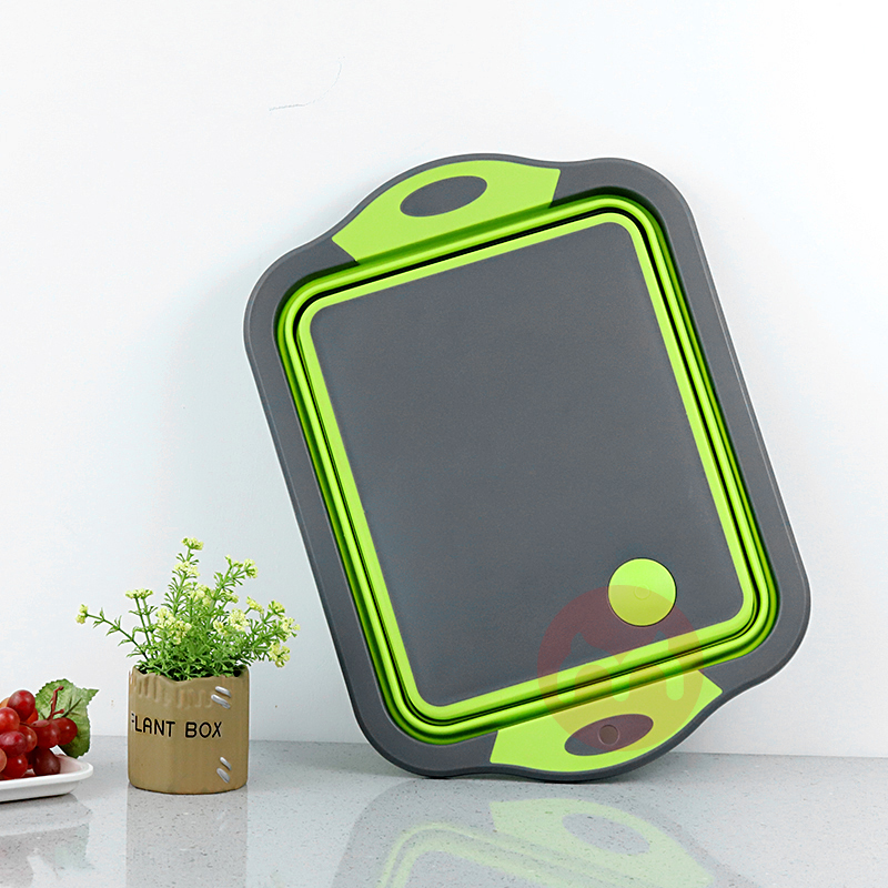Justa Kitchen Products New Collapsible Chopping Board Silicone Cutting Board Set With Storage Vegetable and Fruit Multif