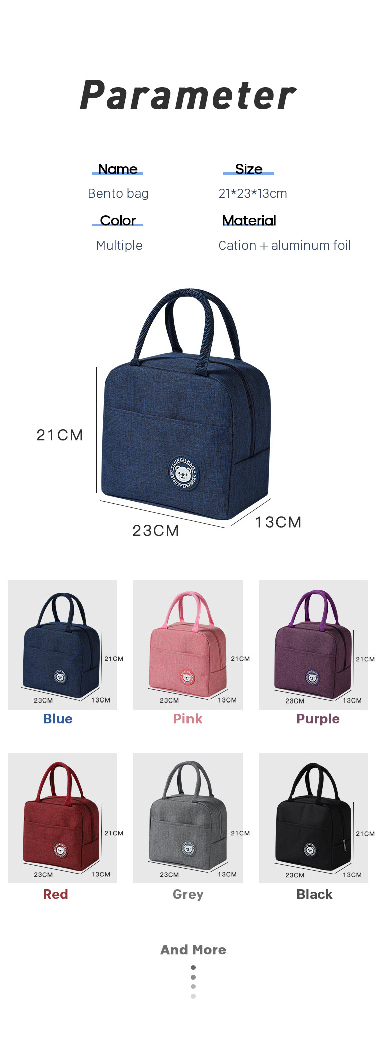 Office workers thermal insulation Bento bag