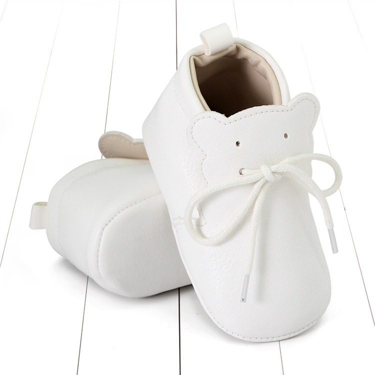 OEM Spring and autumn Pu lacing shoes baby walking kids shoes