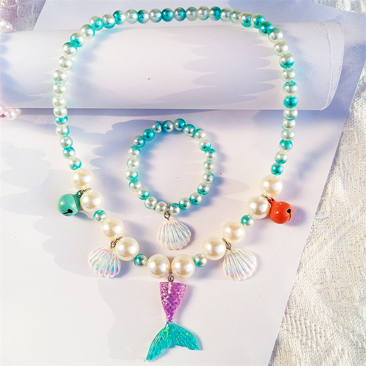 Mermaid Princess shell children's bracelet necklace