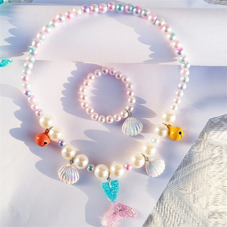 Mermaid Princess shell children's bracelet necklace