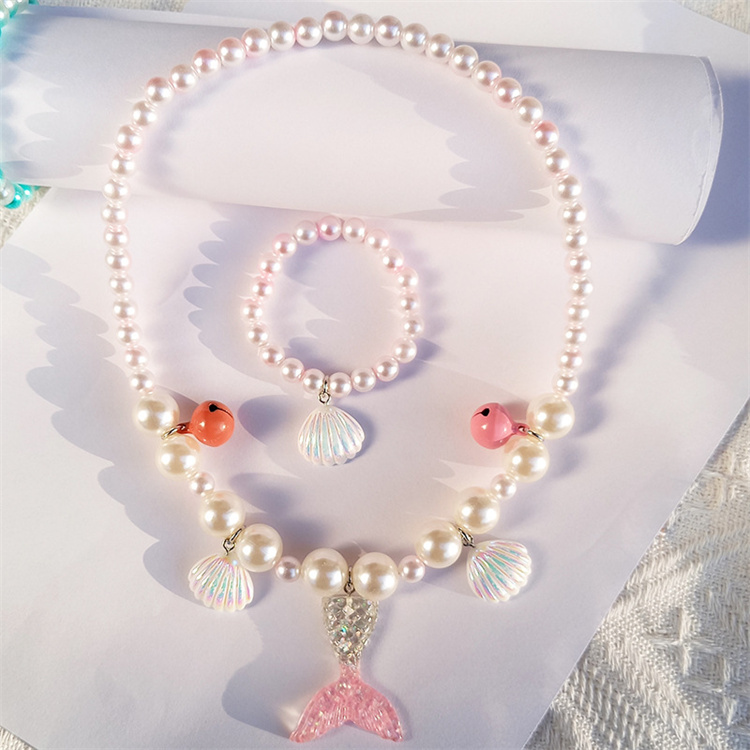 Mermaid Princess shell children's bracelet necklace