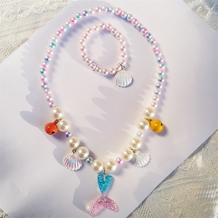 Mermaid Princess shell children's bracelet necklace