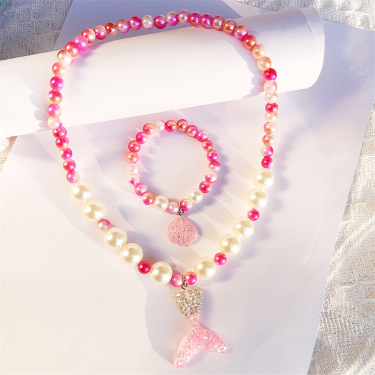 Mermaid Princess shell children's bracelet necklace