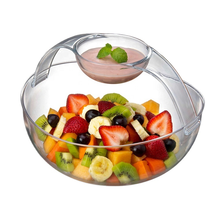Fruit salad 2 in 1 serving bowl