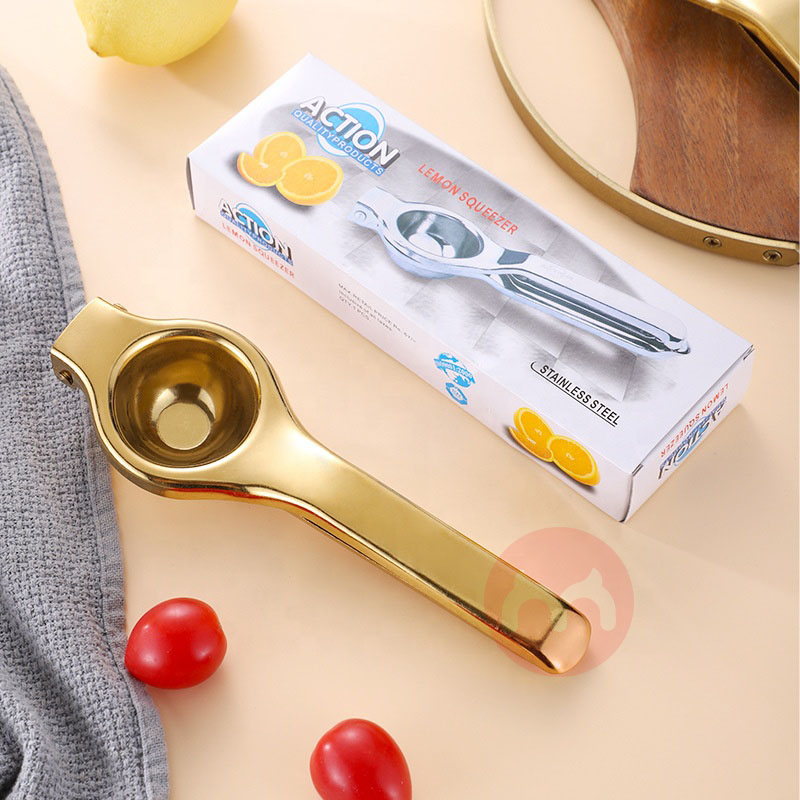 Metal citrus lemon squeezer hand manual stainless steel fruit juicer kitchen tools with free box