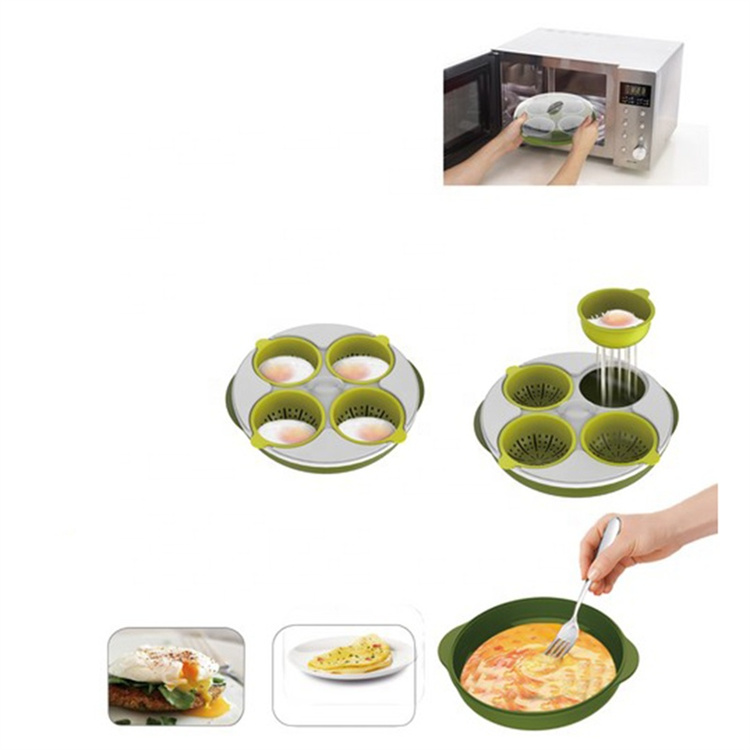 Plastic microwave egg cooker