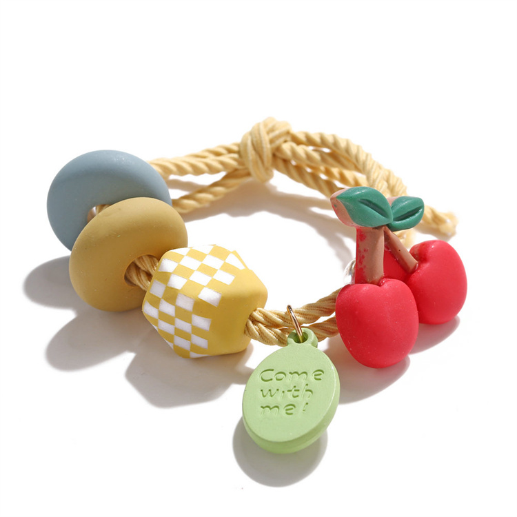 [5 Pack] fruit cartoon color elastic head rope