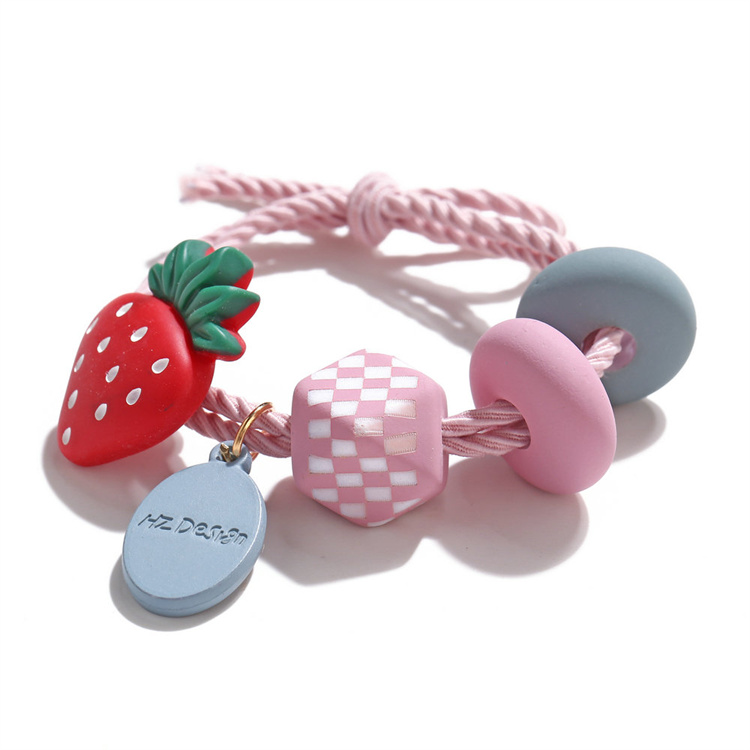 [5 Pack] fruit cartoon color elastic head rope