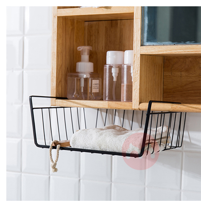Mesh Wire Laundry Wardrobes Bathroom Kitchen Cabinet Hanging Insert Metal Storage Baskets Under Shelf Basket