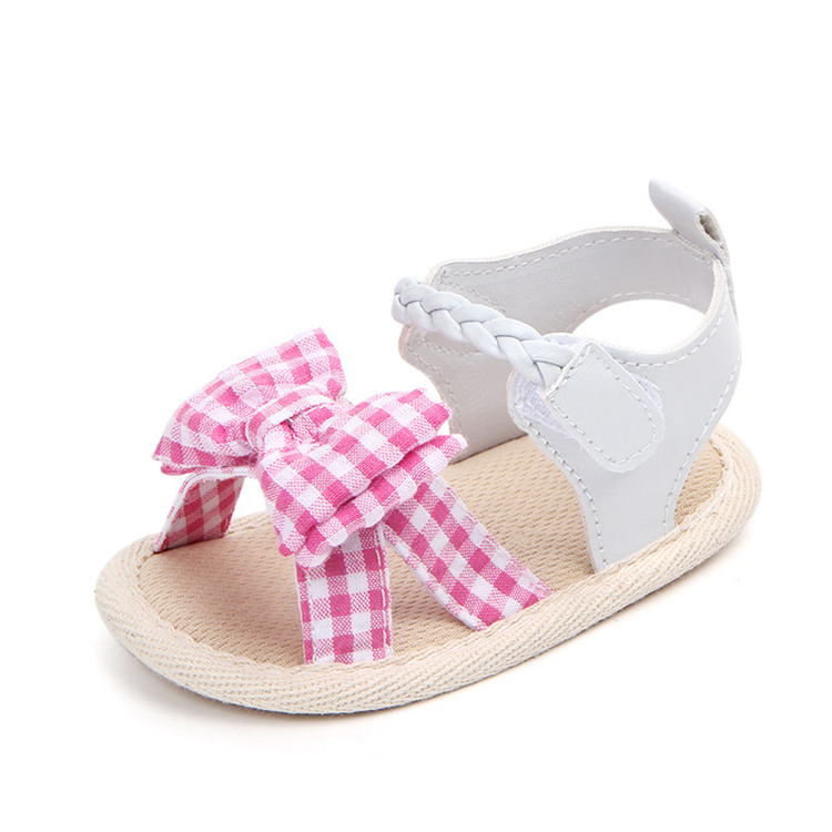 OEM Bow-tied baby loafers with soft soles kids shoes