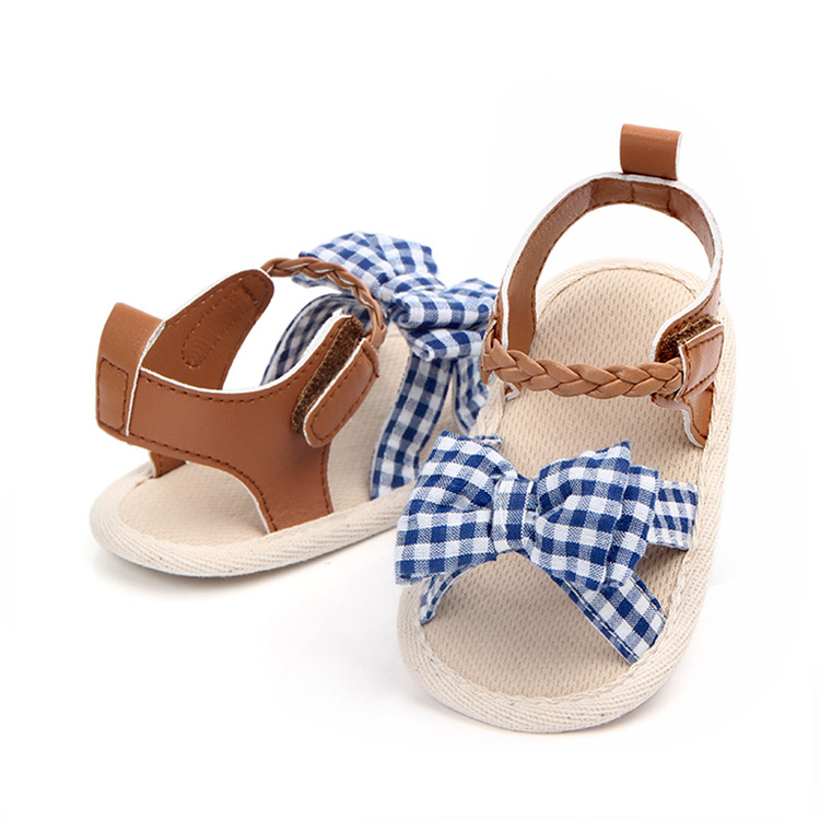 OEM Bow-tied baby loafers with soft soles kids shoes
