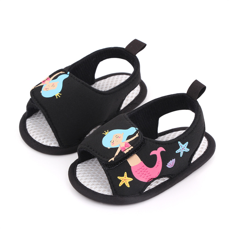 OEM New Baby Sandals cartoon mermaid soft-soled toddler kids shoes