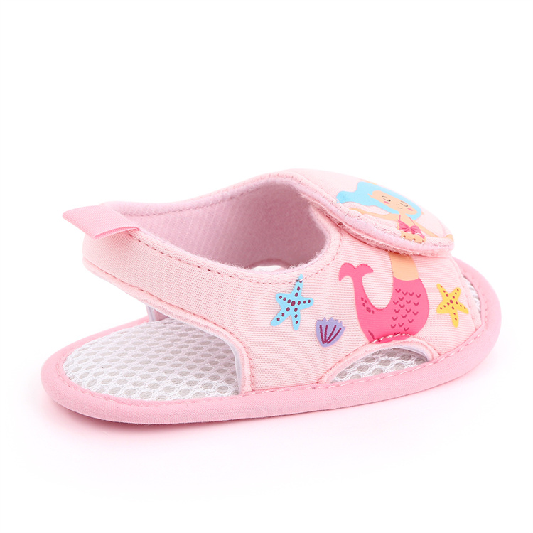 OEM New Baby Sandals cartoon mermaid soft-soled toddler kids shoes