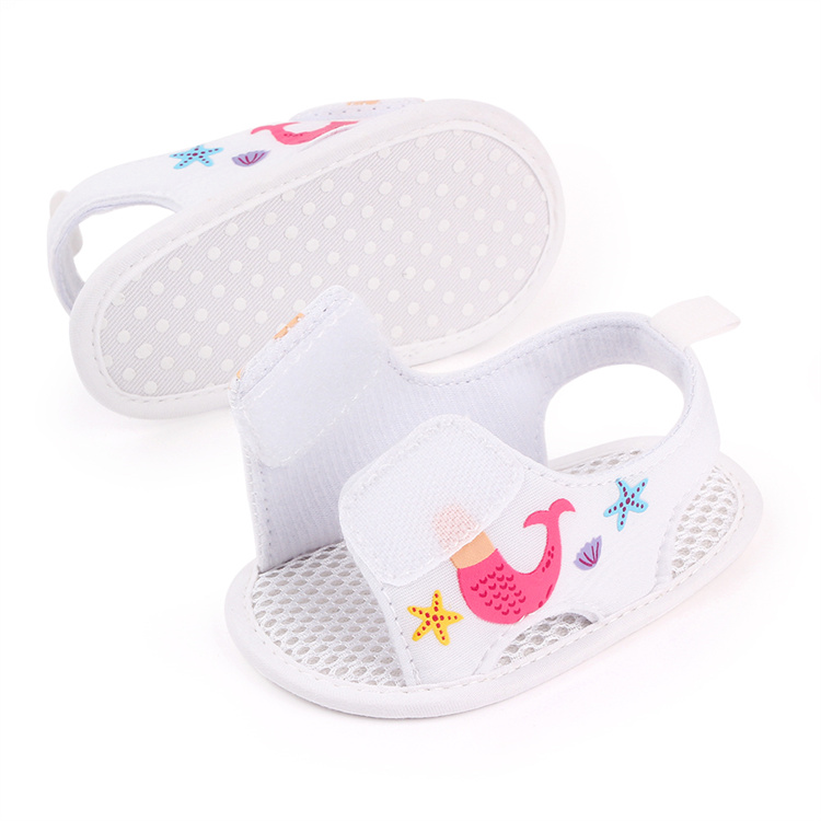 OEM New Baby Sandals cartoon mermaid soft-soled toddler kids shoes