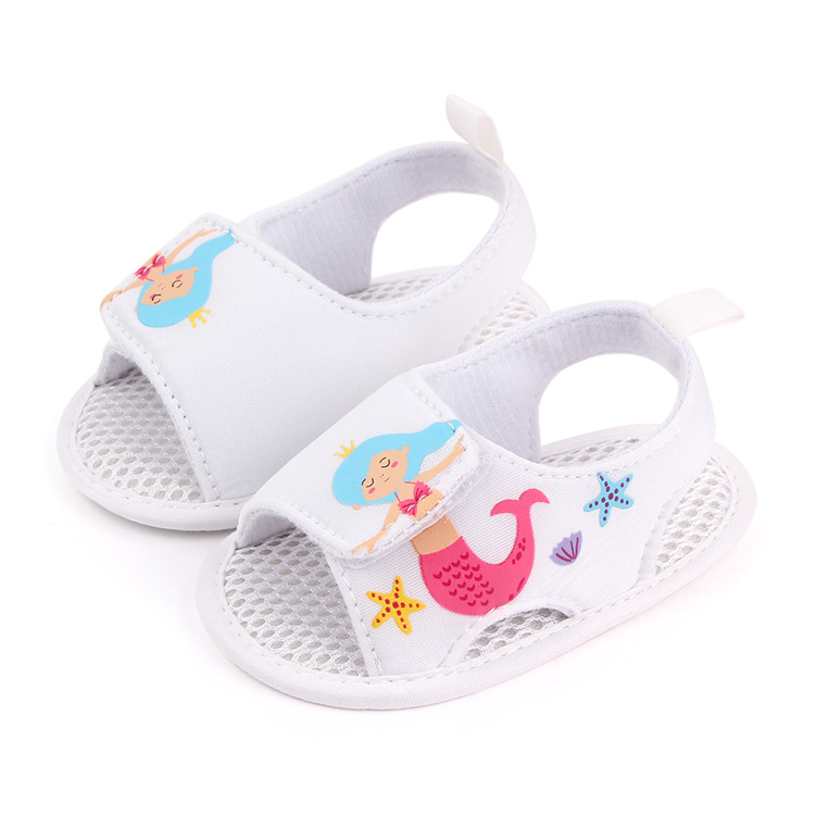 OEM New Baby Sandals cartoon mermaid soft-soled toddler kids shoes