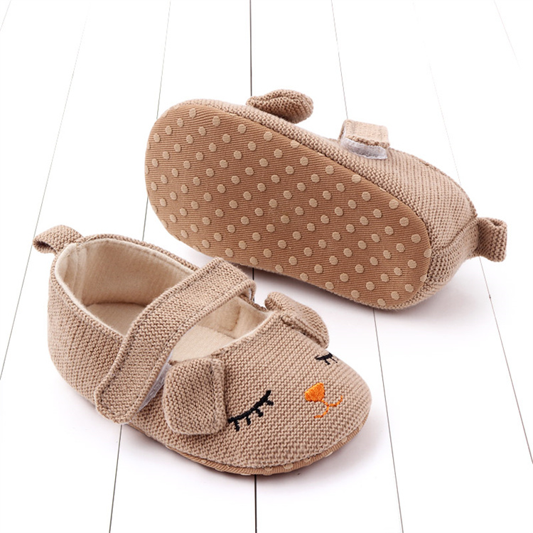 OEM Woven wool soft sole 0-18 months cloth slip-proof kids shoes