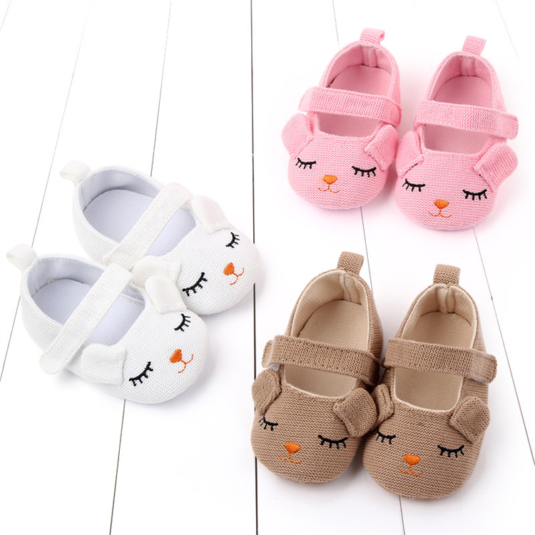 OEM Woven wool soft sole 0-18 months cloth slip-proof kids shoes