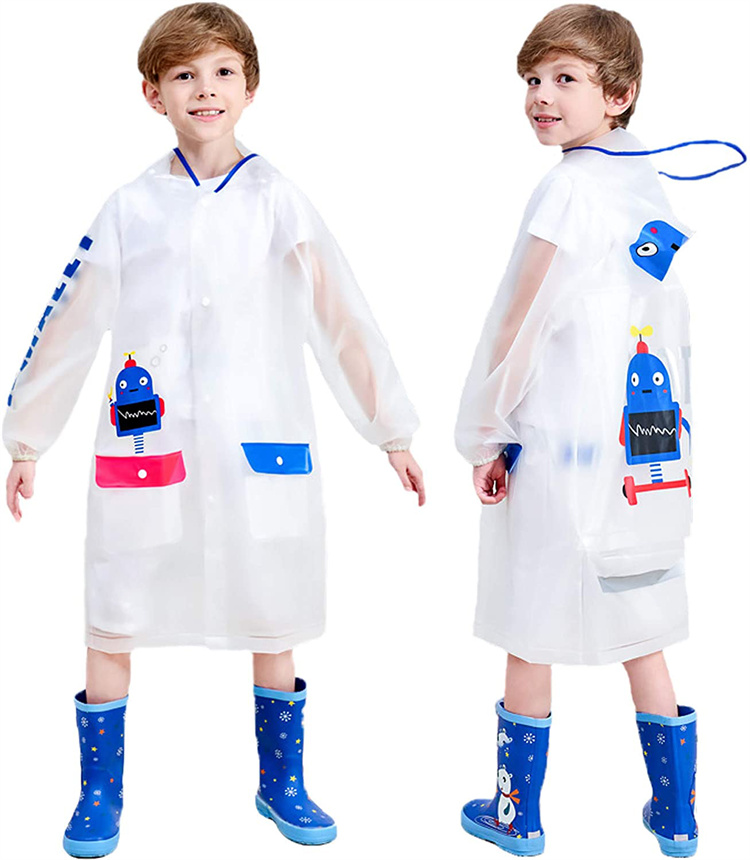 Joyo roy Hooded windproof durable transparent children's raincoat