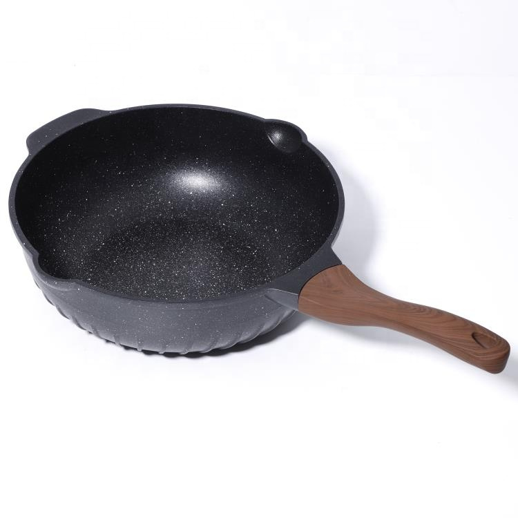 Japanese multi function aluminum alloy non stick wok