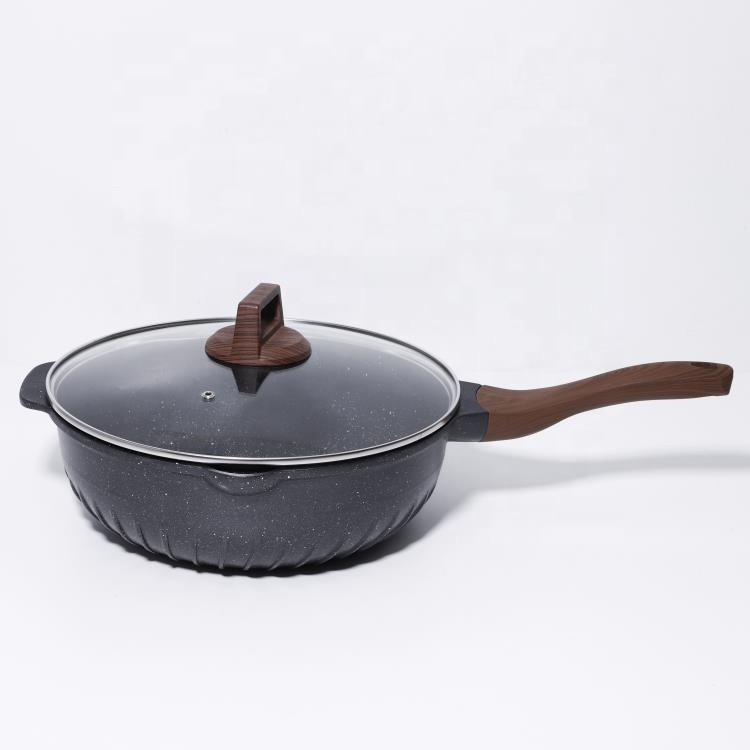 Japanese multi function aluminum alloy non stick wok