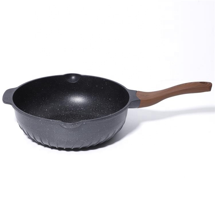 Japanese multi function aluminum alloy non stick wok