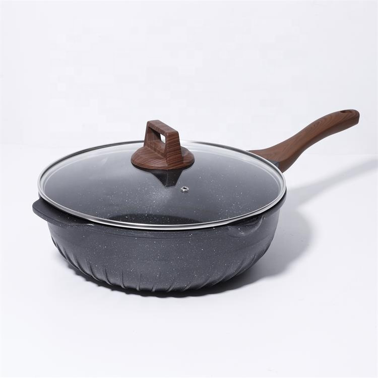 Japanese multi function aluminum alloy non stick wok