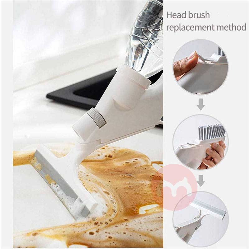 NA Kitchen Cleaning Tool Multifunctional Brush New Water Spray Bathroom Tile Crevice Glass Wiper Household Sponge Clean 