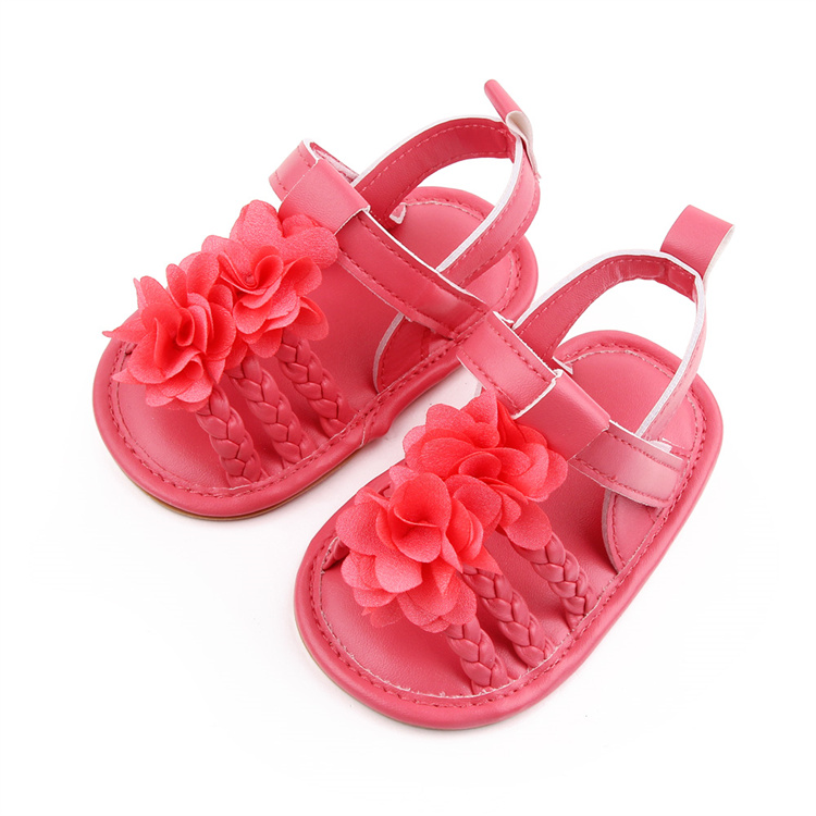 OEM Lovely girl flowers walking baby sandals kids shoes