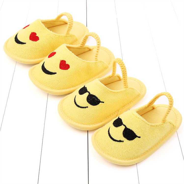 OEM Yellow expression sandals soft sole non-slip baby walking shoes