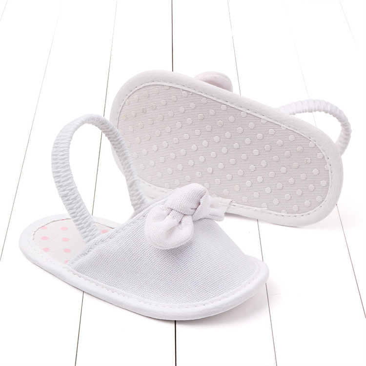 OEM Solid color sandals soft sole cloth baby walking shoes