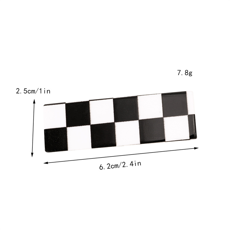 [3 sets] color checkerboard duck bill hairpin