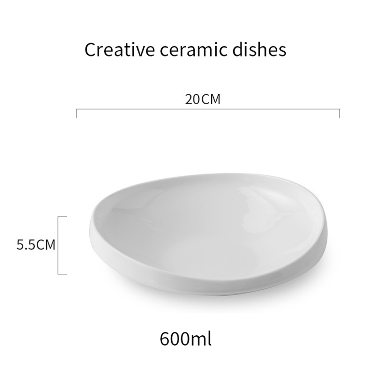 Nordic white domestic ceramic tableware