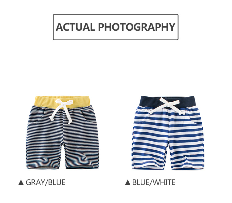 27kids Baby striped cotton shorts for boys