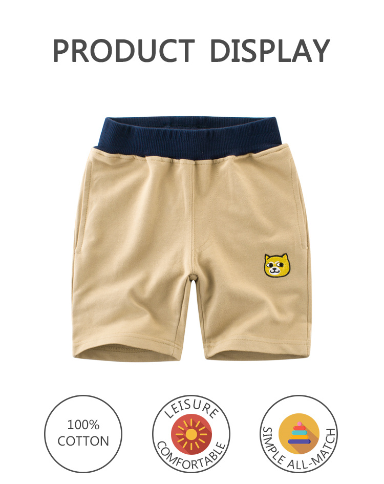 27kids Comfortable boys' cotton sports shorts for summer
