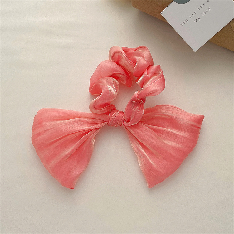Two sets of sweet  soft  colored mercerized bows with hair bands