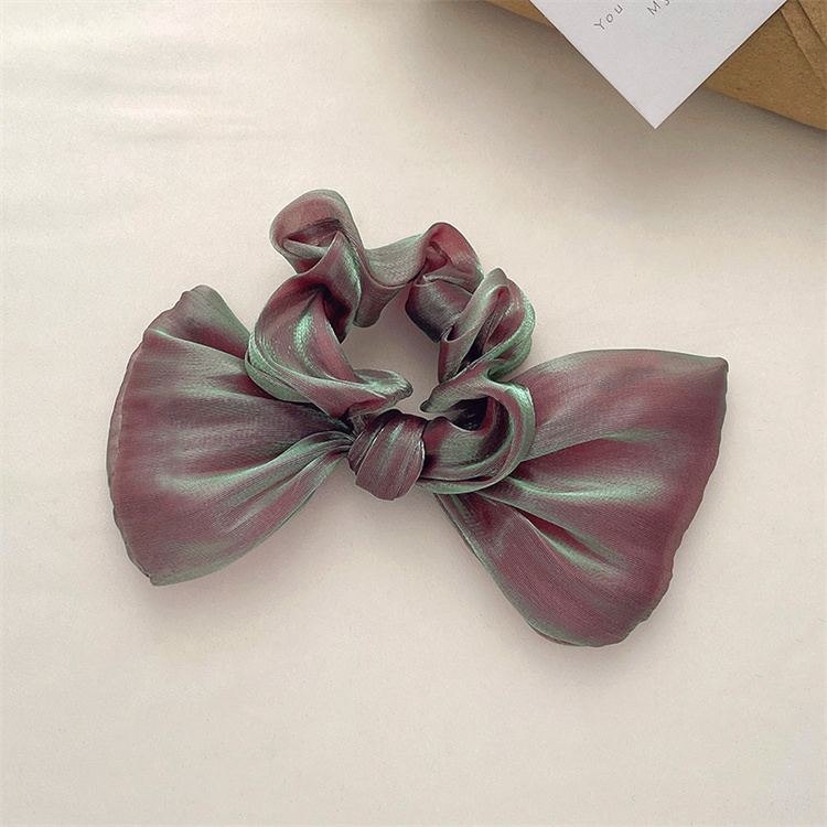 Two sets of sweet  soft  colored mercerized bows with hair bands