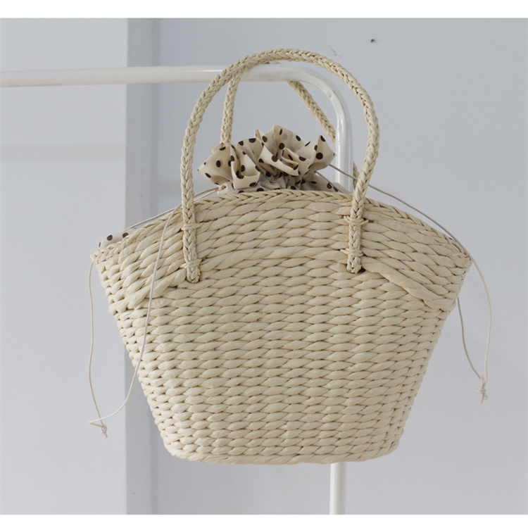 Rattan camping lady hand woven bag