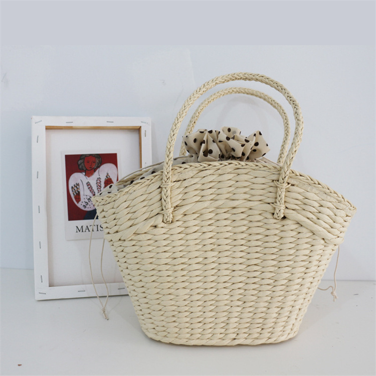Rattan camping lady hand woven bag