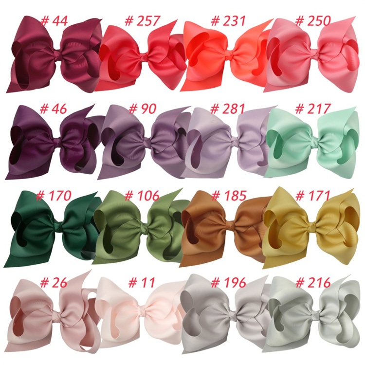 Three pack Color ribbon bow hair clip