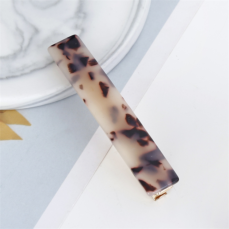 Three pack Leopard print amber acrylic hair clip