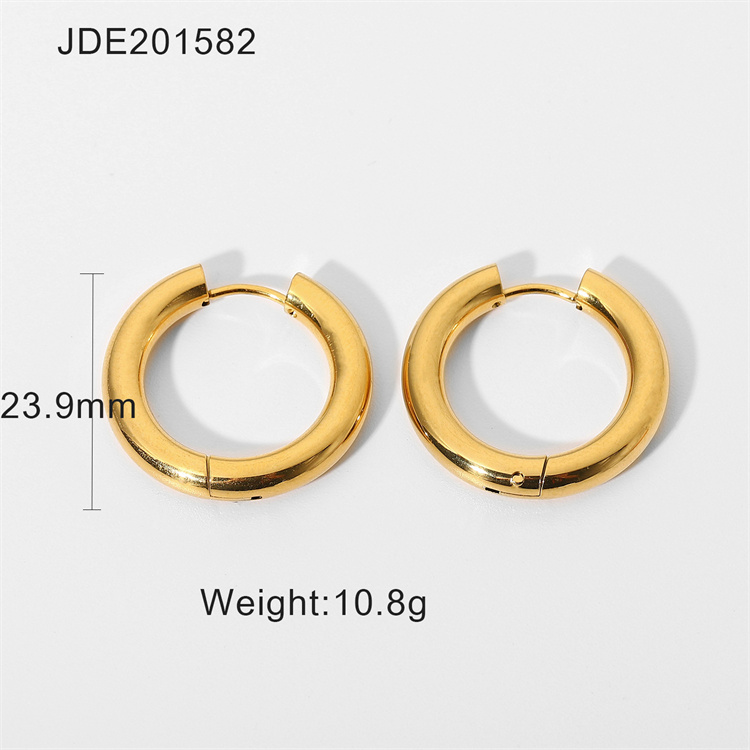 18k gold titanium hoop earrings