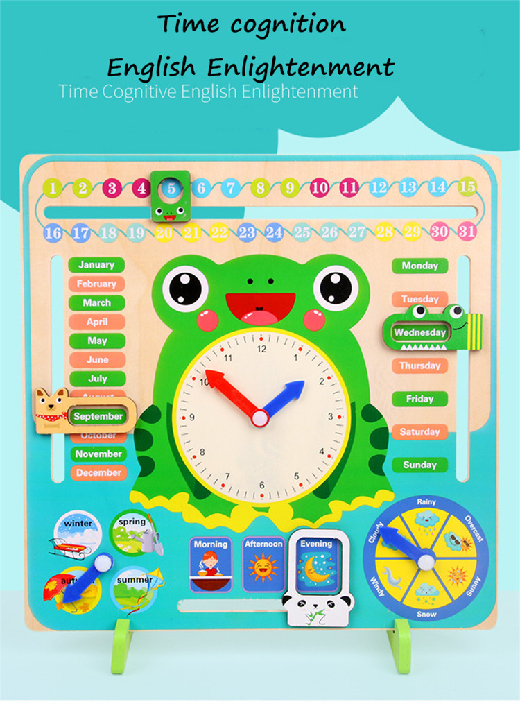 Maria Montessori calendar time cognitive toys