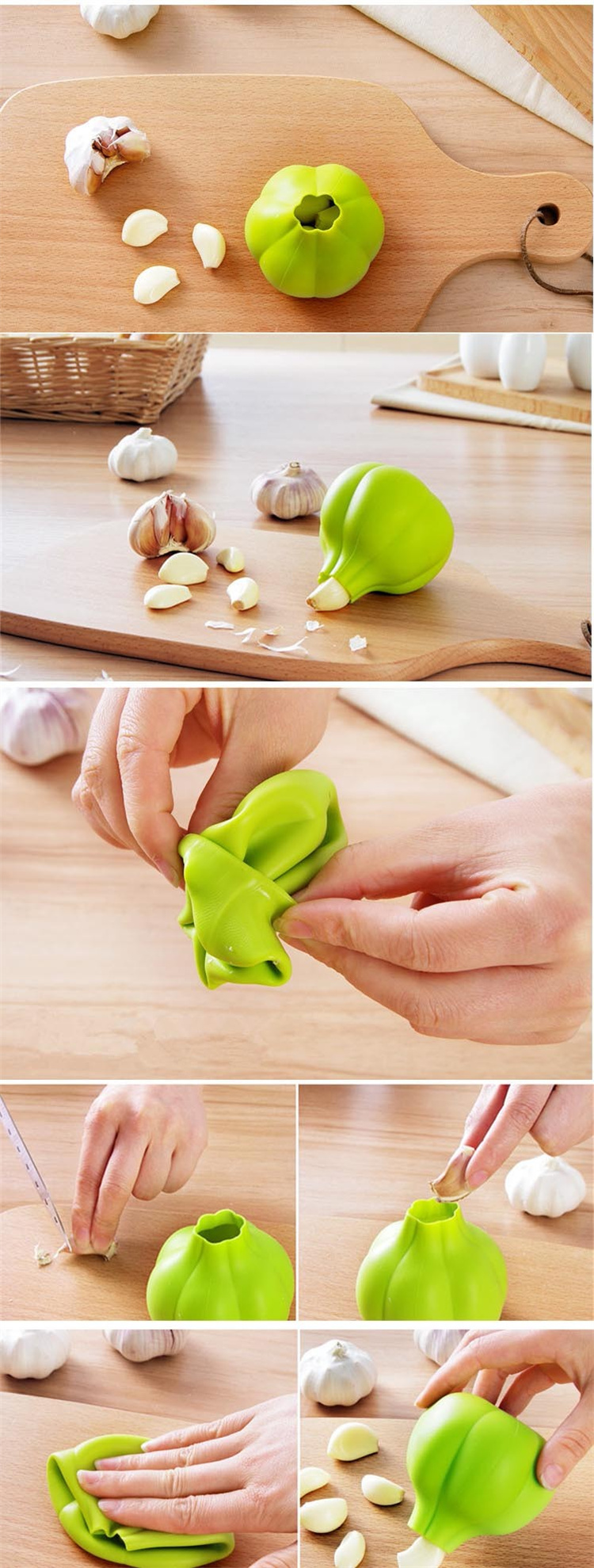 Hand free silicone peel garlic artifact