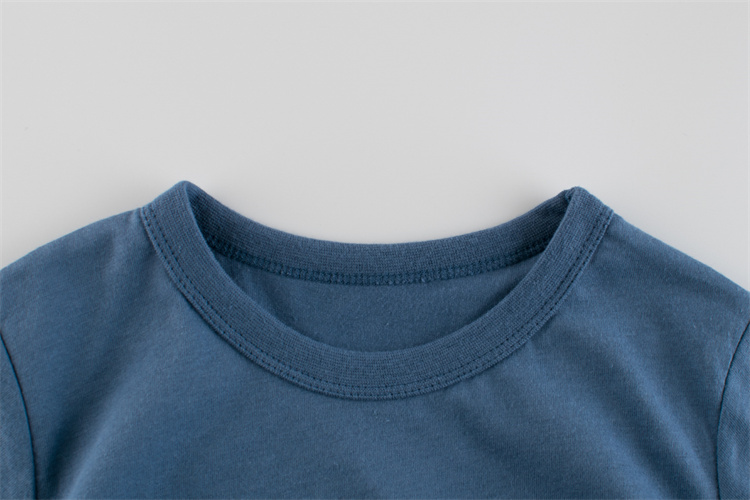 27kids Blue elephant casual cotton short sleeve t-shirt