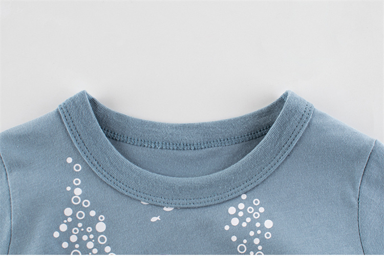 27kids Stylish round neck breathable comfortable cotton cartoon t-shirt for children