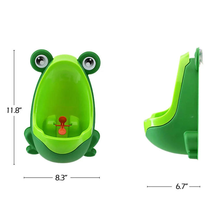 Plastic frog wall hanging urinals for boys